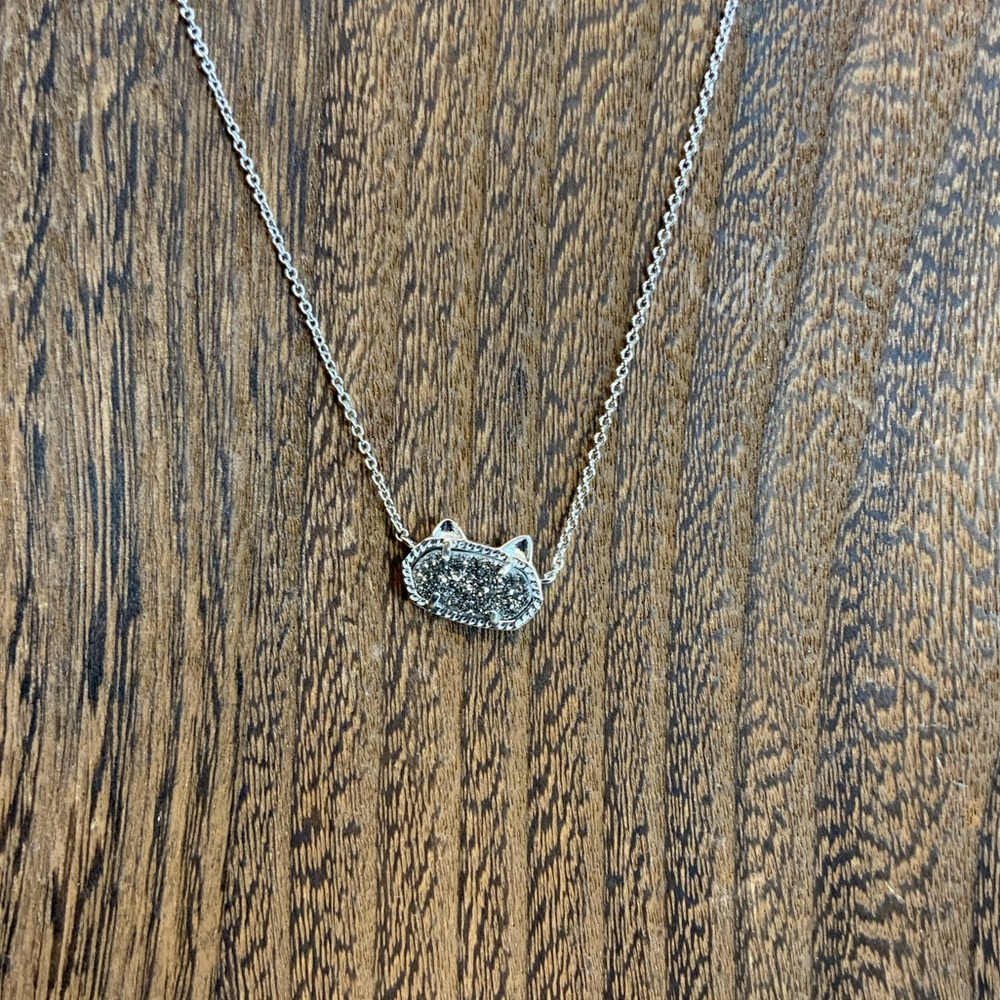 Kendra Scott Silver Cat Pendant Necklace